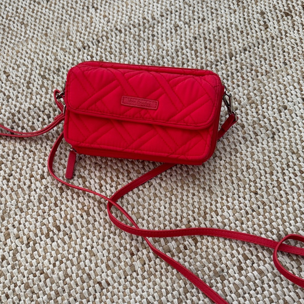 Vera Bradley Vibrant Red Quilted Crossbody Bag